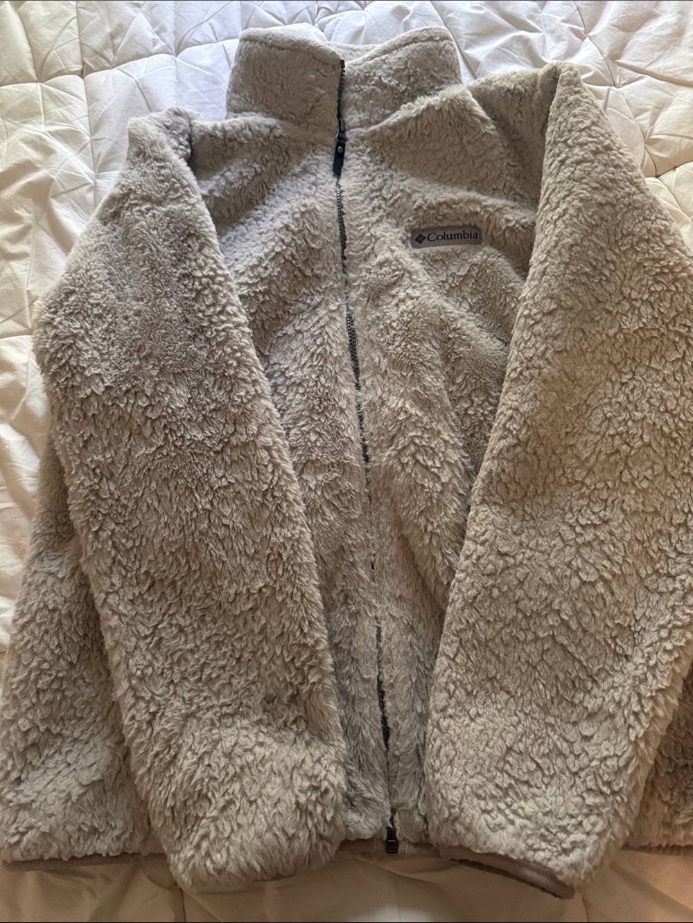 Columbia Plush Teddy Fleece Jacket - Taupe Beige